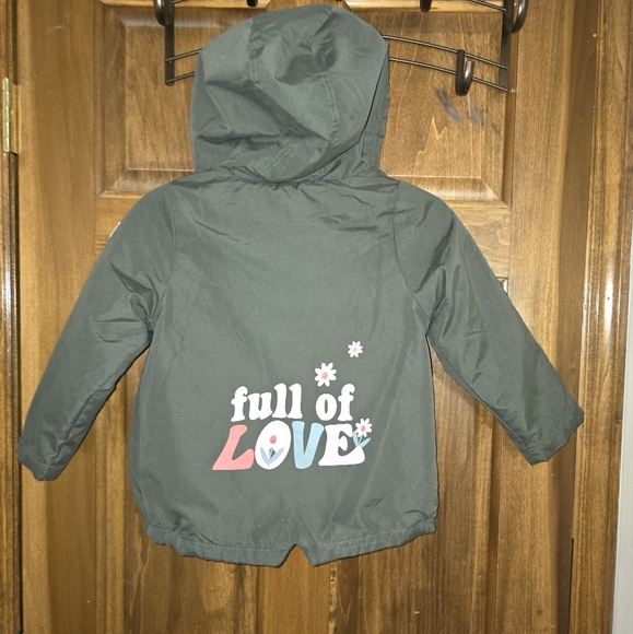 OshKosh: Girl's Midweight, Hooded, Zip-up Jacket w/ Warm Fleece Lining, Size: 5 - Picture 7 of 16